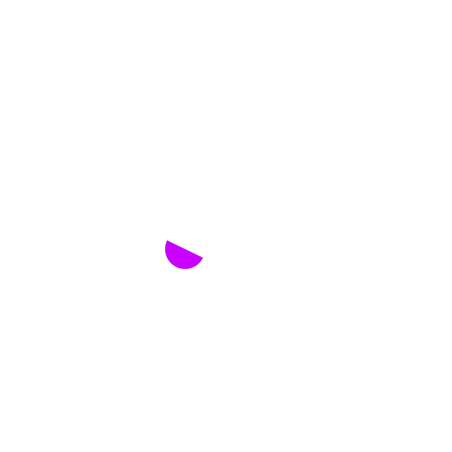 That's Bigger Stuff Logo - Bull head outline with one magenta eye