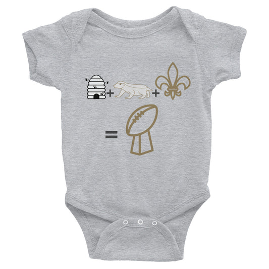Honey+ Badger + Flur De Lis = Champion Infant Onesie
