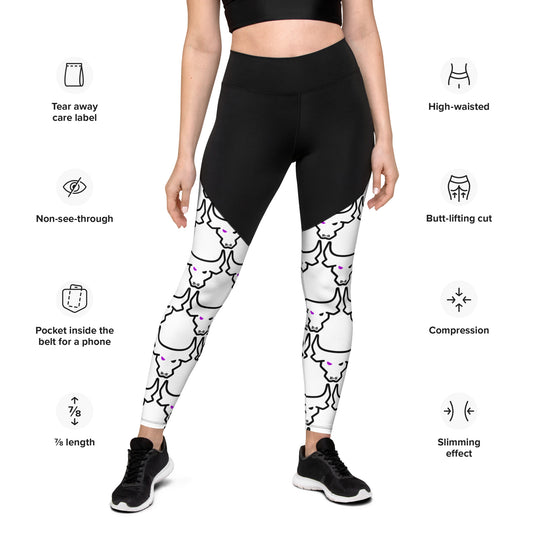 Sports Leggings With Sizes Up To 3XL