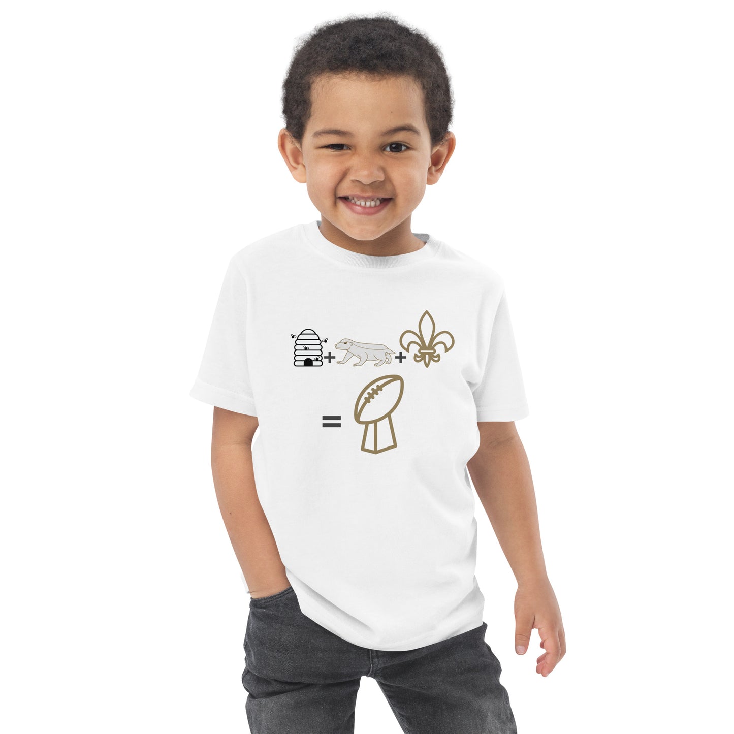 Toddler Honey + Badger + Flur De Lis = Champion T-Shirt