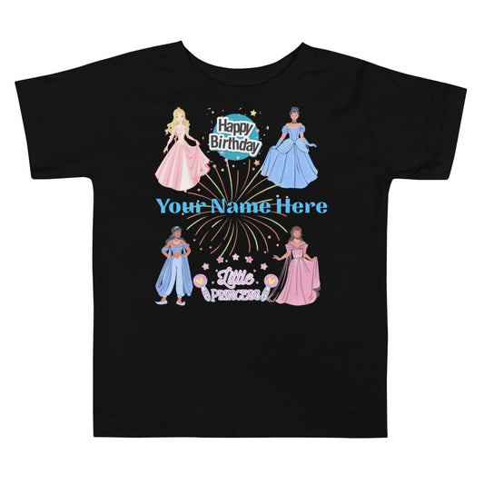 Personalized Little Princess Happy Birthday T-Shirt