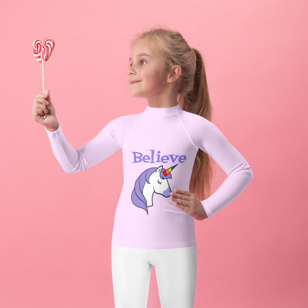 Girls Beach and Pool Rash Guard