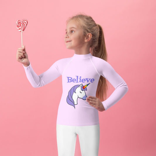 Girls Beach and Pool Rash Guard