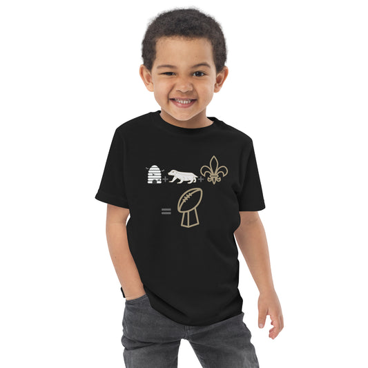 Toddler Honey + Badger + Flur De Lis = Champion T-Shirt