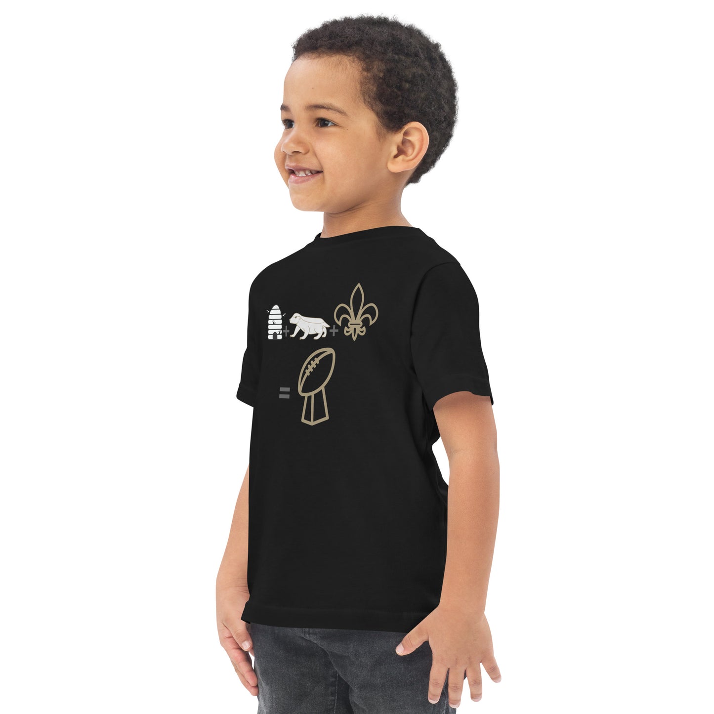 Toddler Honey + Badger + Flur De Lis = Champion T-Shirt