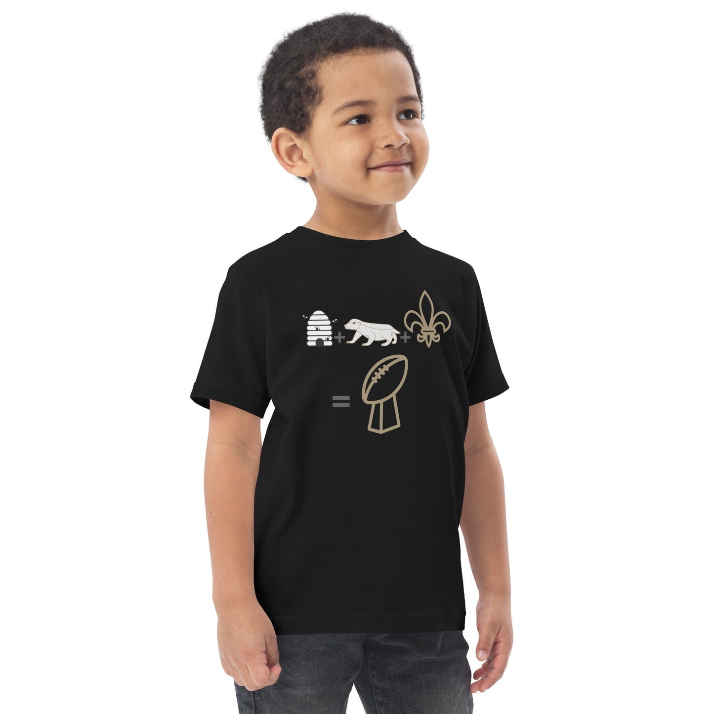 Toddler Honey + Badger + Flur De Lis = Champion T-Shirt