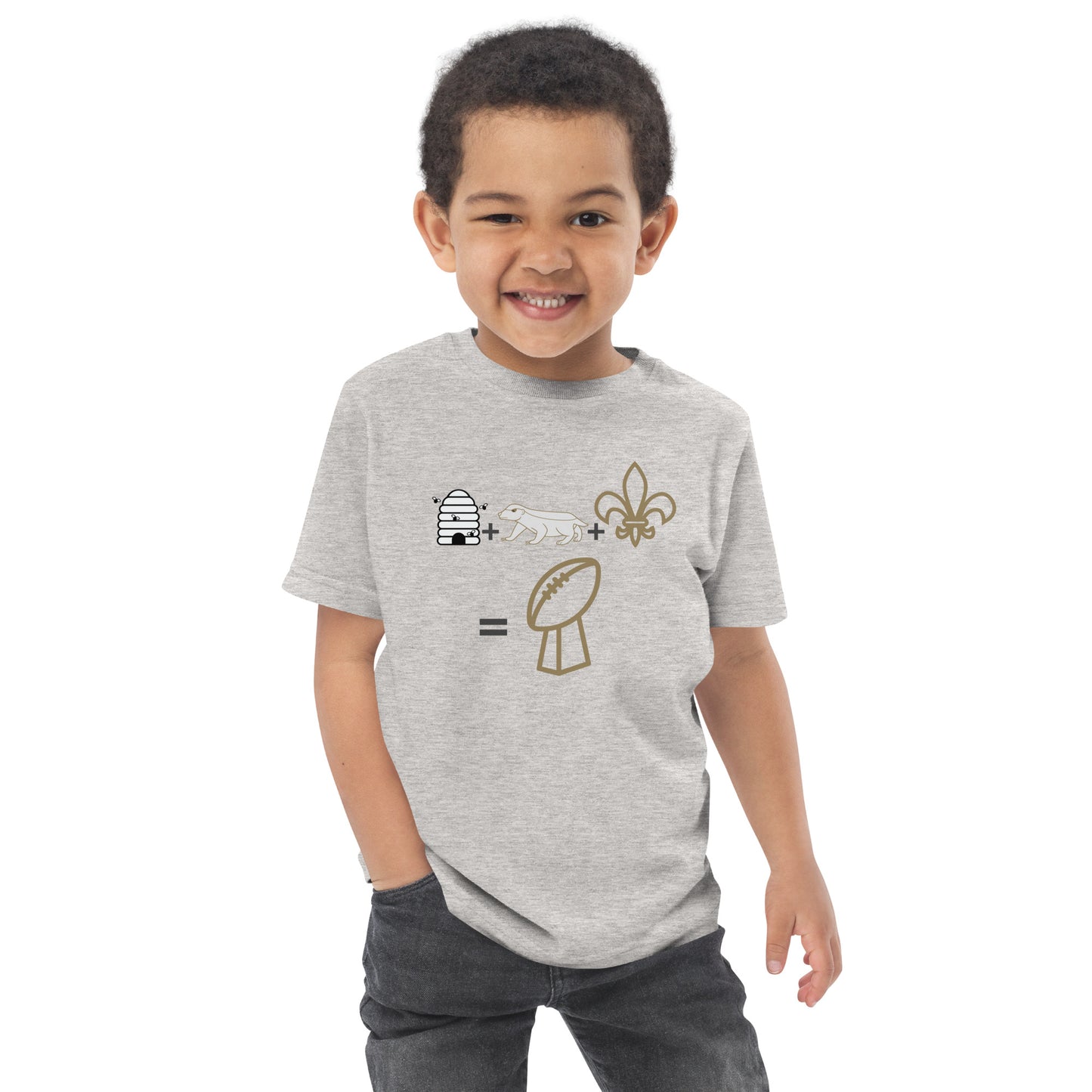 Toddler Honey + Badger + Flur De Lis = Champion T-Shirt