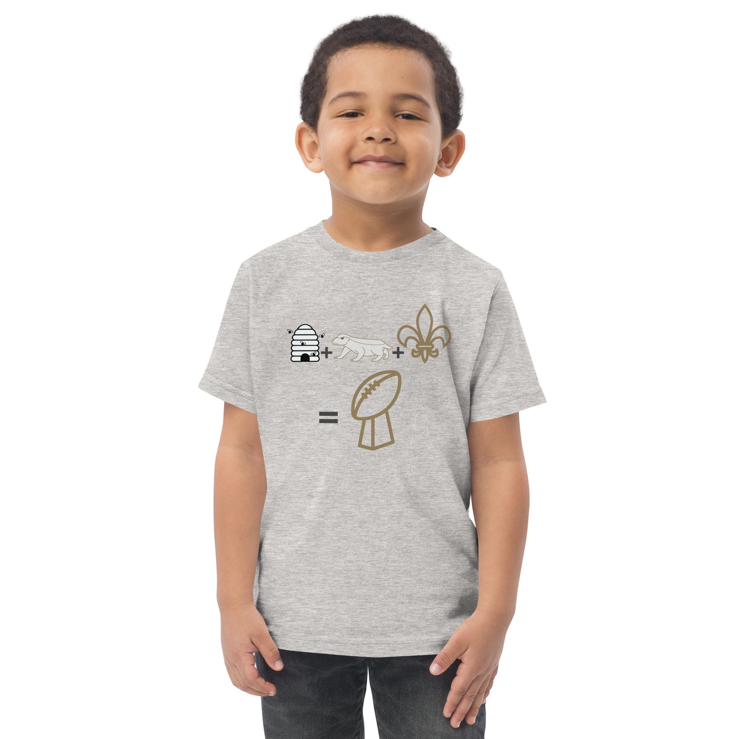 Toddler Honey + Badger + Flur De Lis = Champion T-Shirt