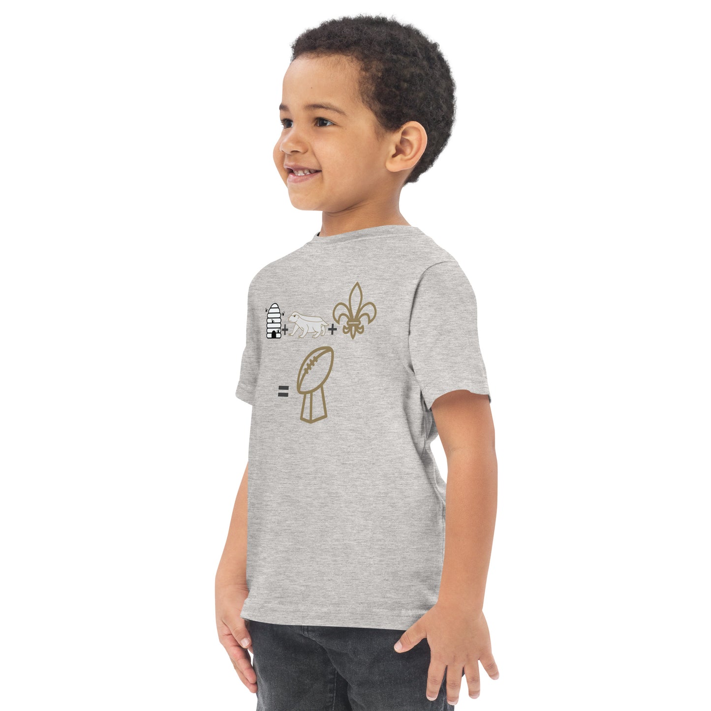 Toddler Honey + Badger + Flur De Lis = Champion T-Shirt