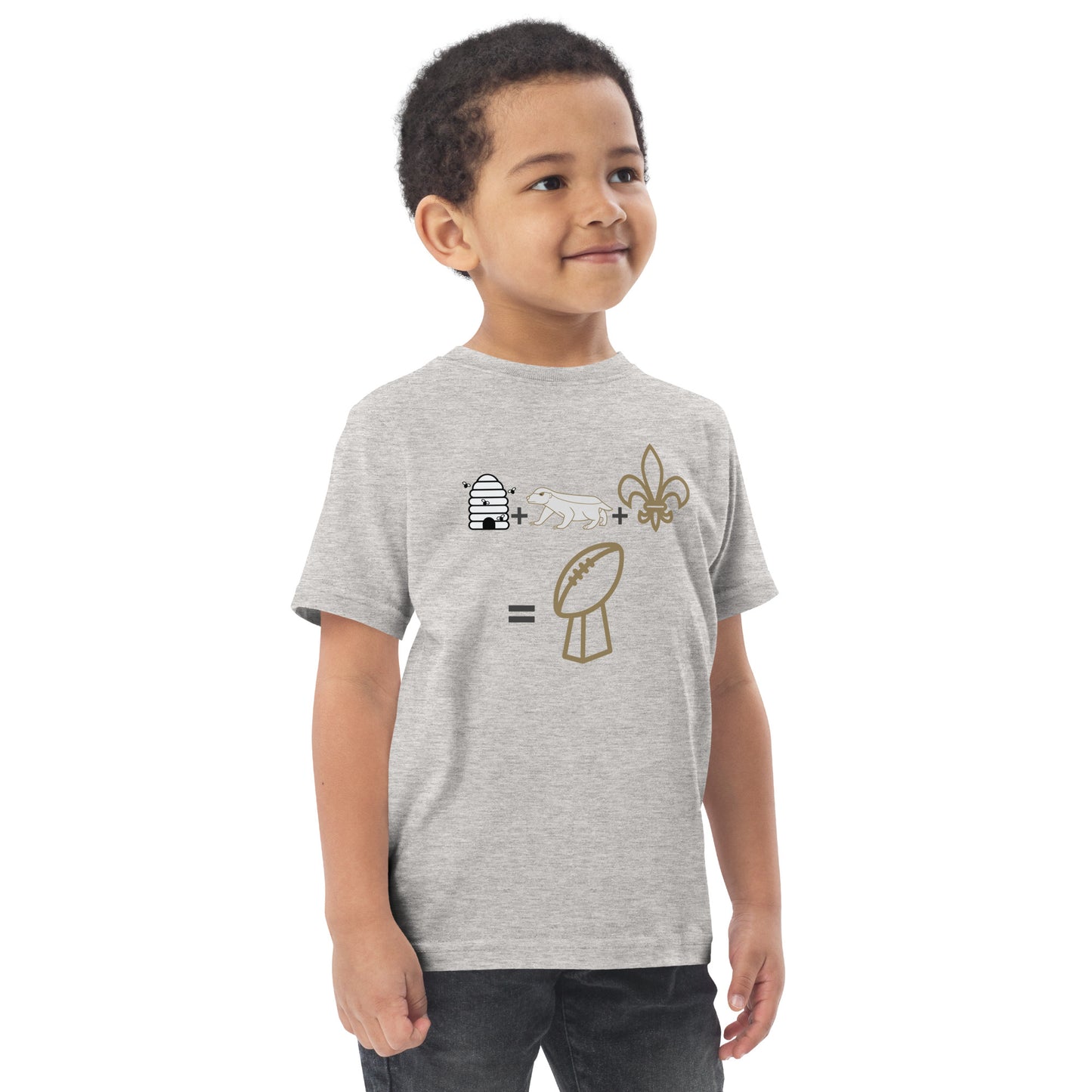 Toddler Honey + Badger + Flur De Lis = Champion T-Shirt