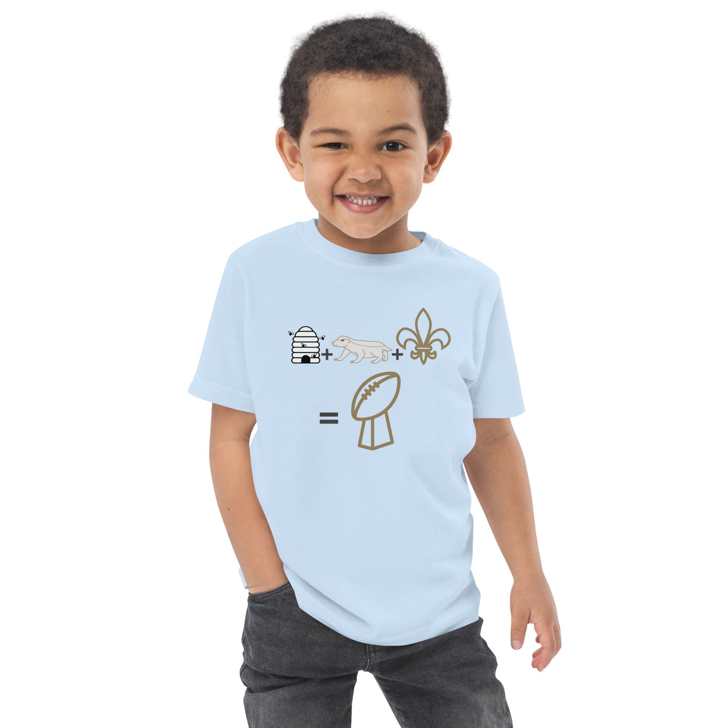 Toddler Honey + Badger + Flur De Lis = Champion T-Shirt