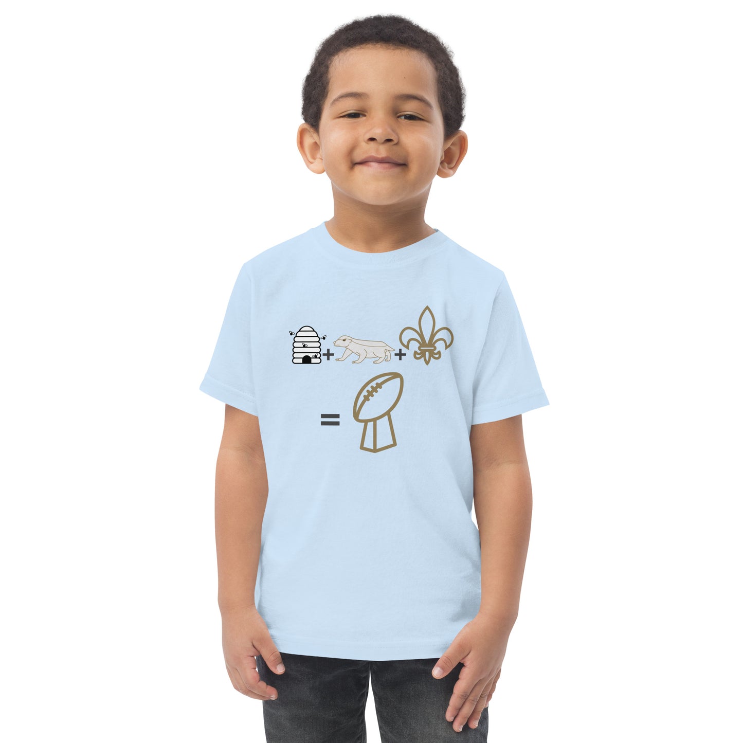 Toddler Honey + Badger + Flur De Lis = Champion T-Shirt