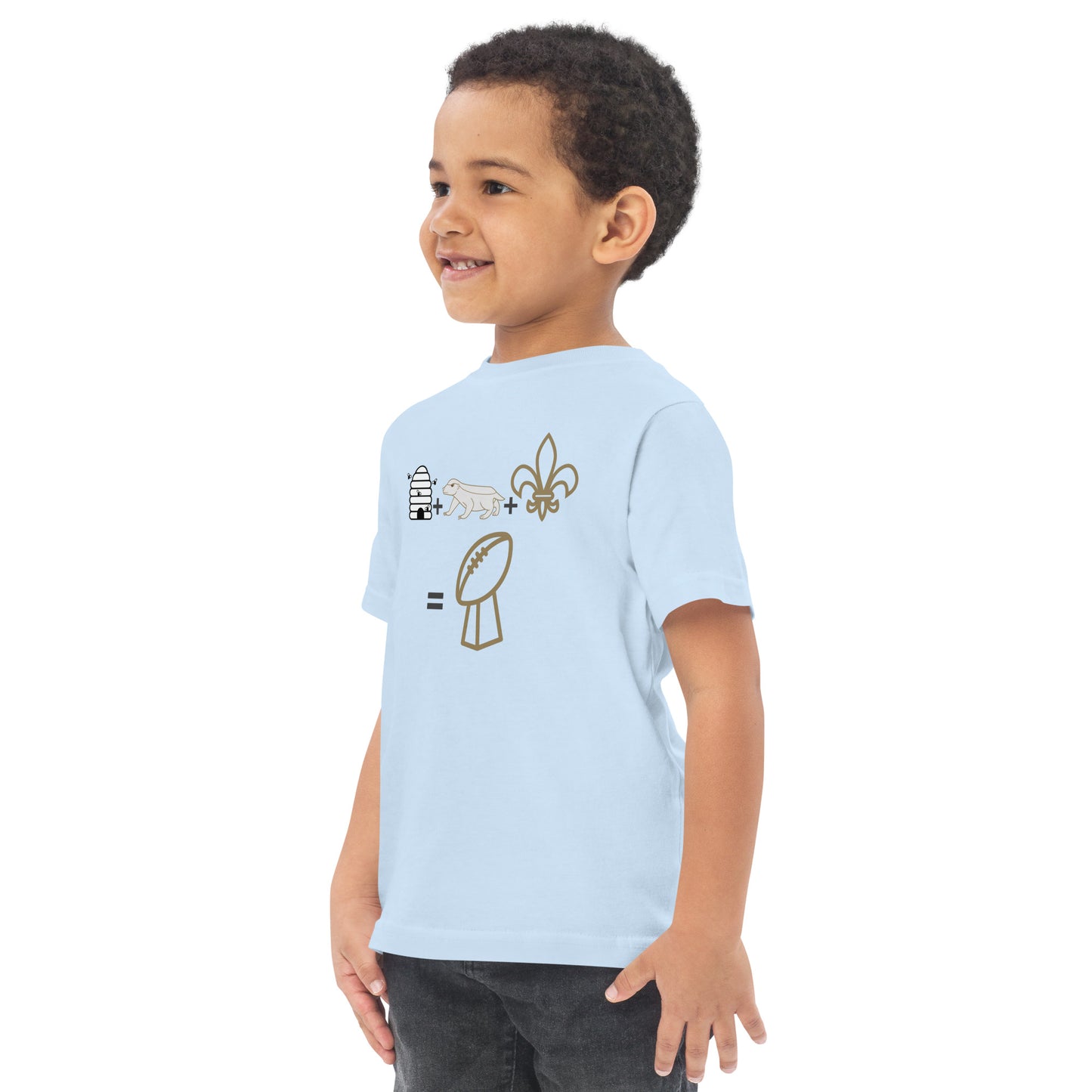Toddler Honey + Badger + Flur De Lis = Champion T-Shirt