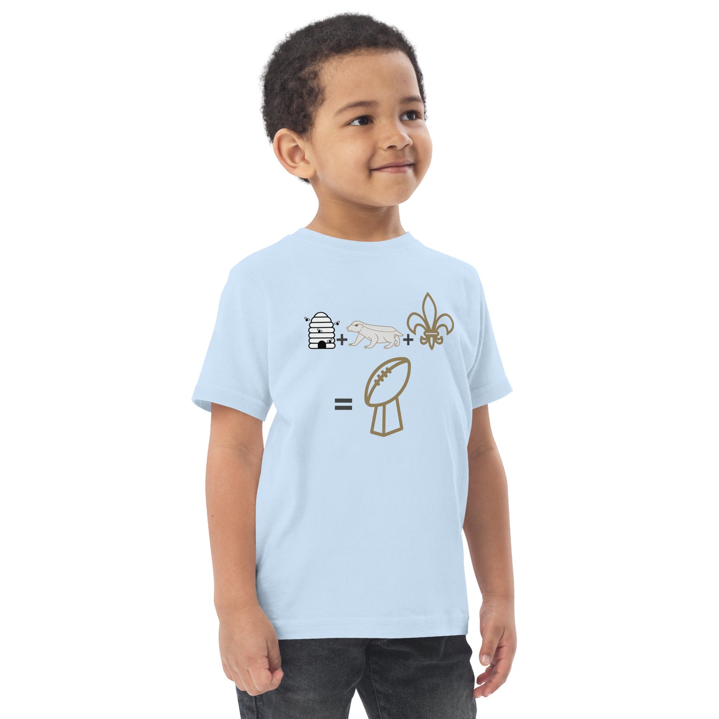 Toddler Honey + Badger + Flur De Lis = Champion T-Shirt