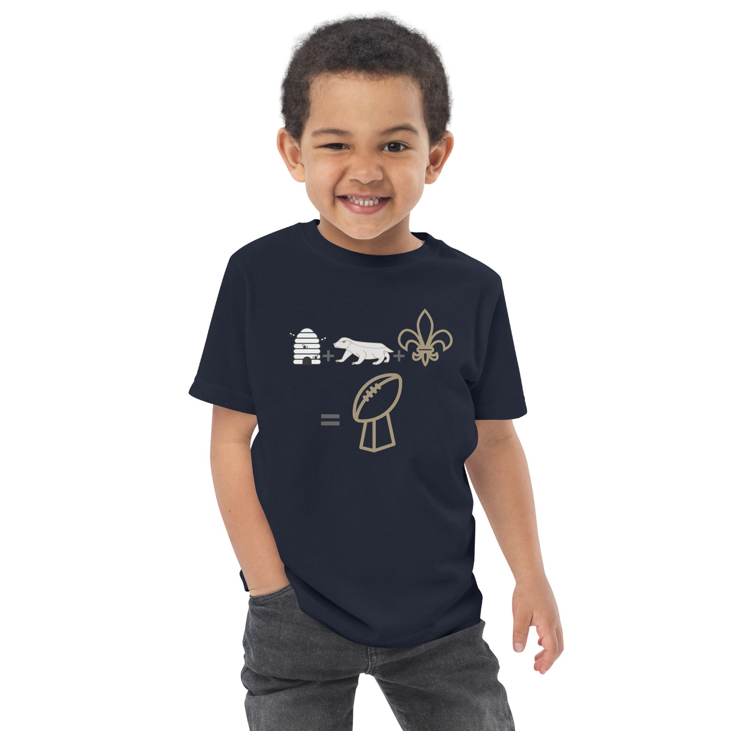 Toddler Honey + Badger + Flur De Lis = Champion T-Shirt