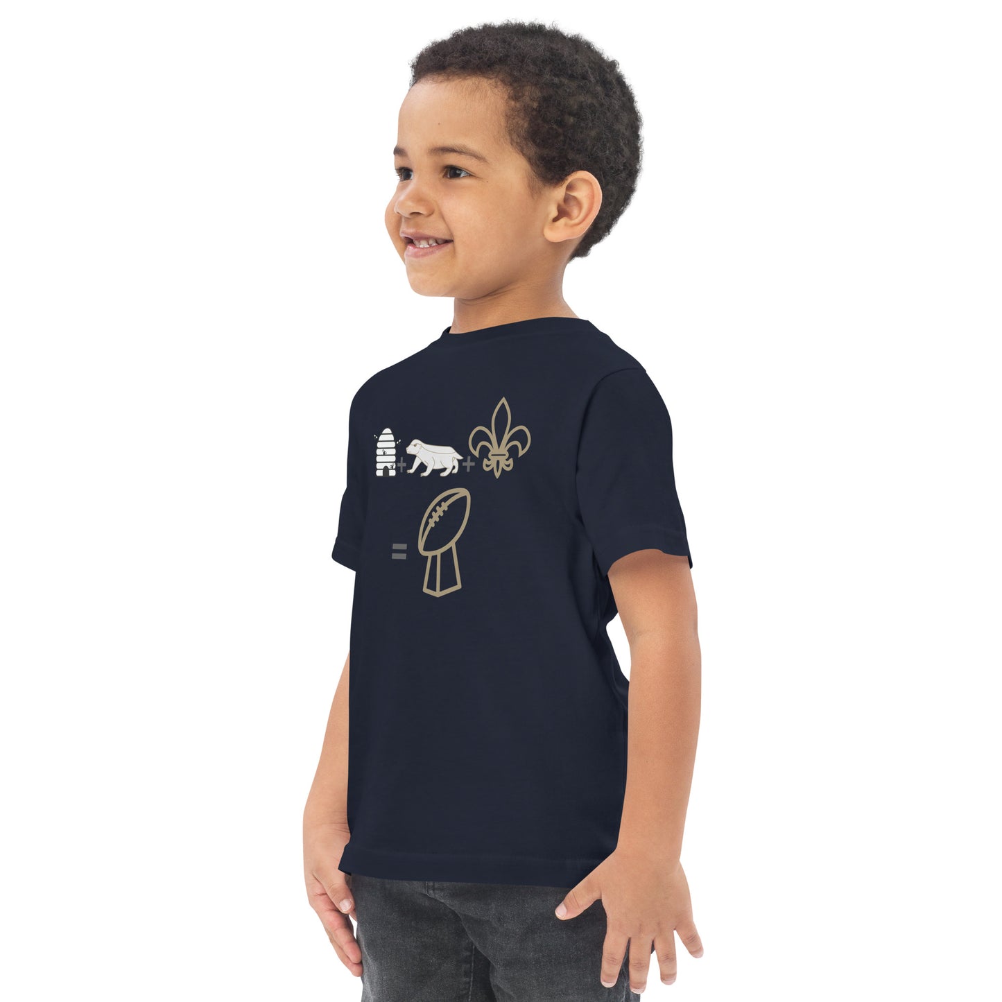 Toddler Honey + Badger + Flur De Lis = Champion T-Shirt