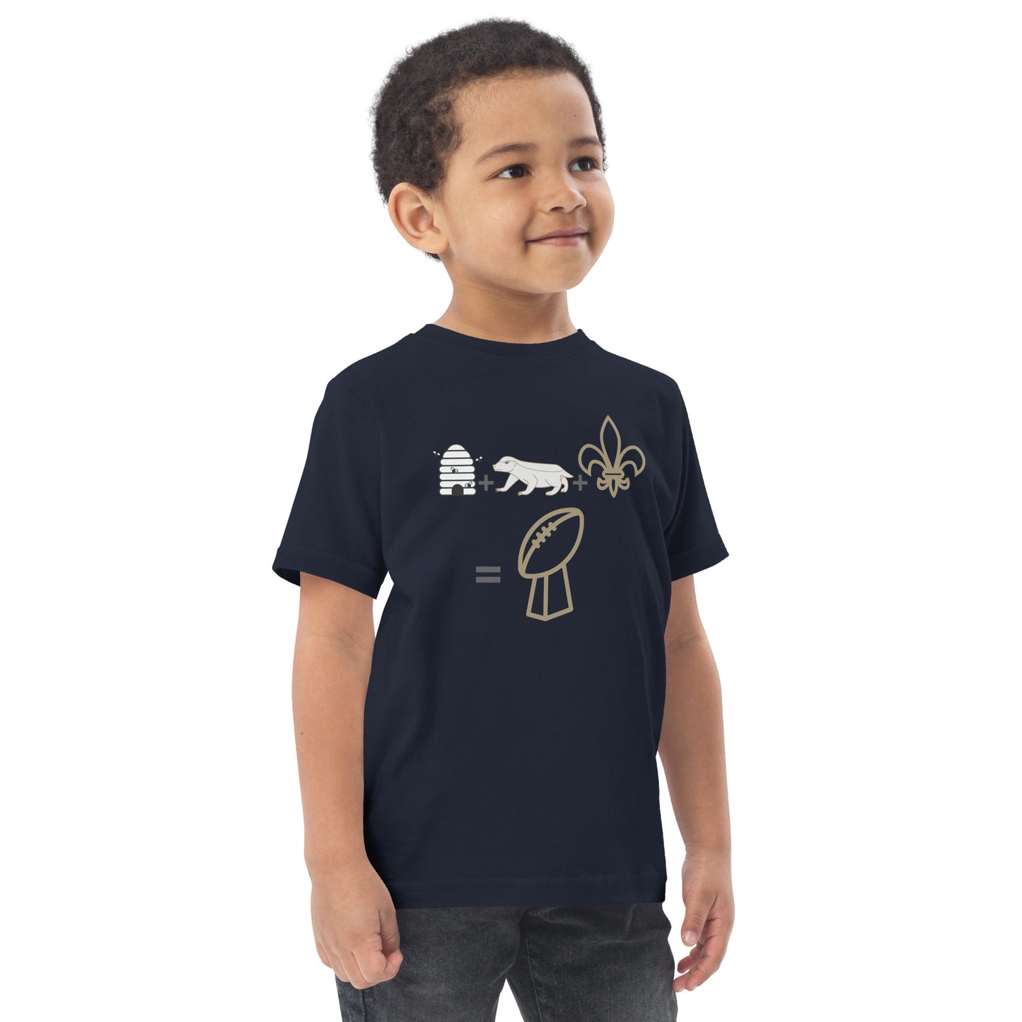 Toddler Honey + Badger + Flur De Lis = Champion T-Shirt