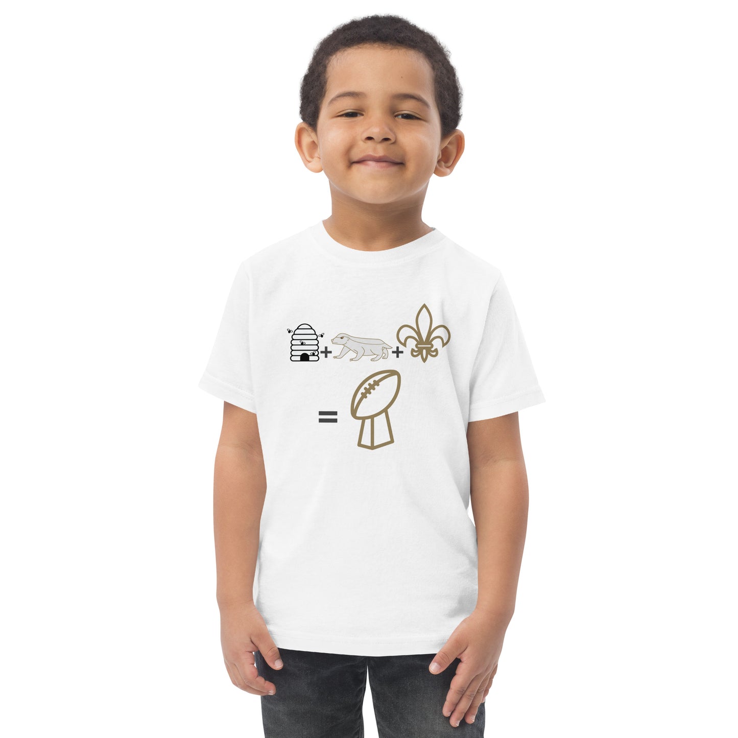 Toddler Honey + Badger + Flur De Lis = Champion T-Shirt