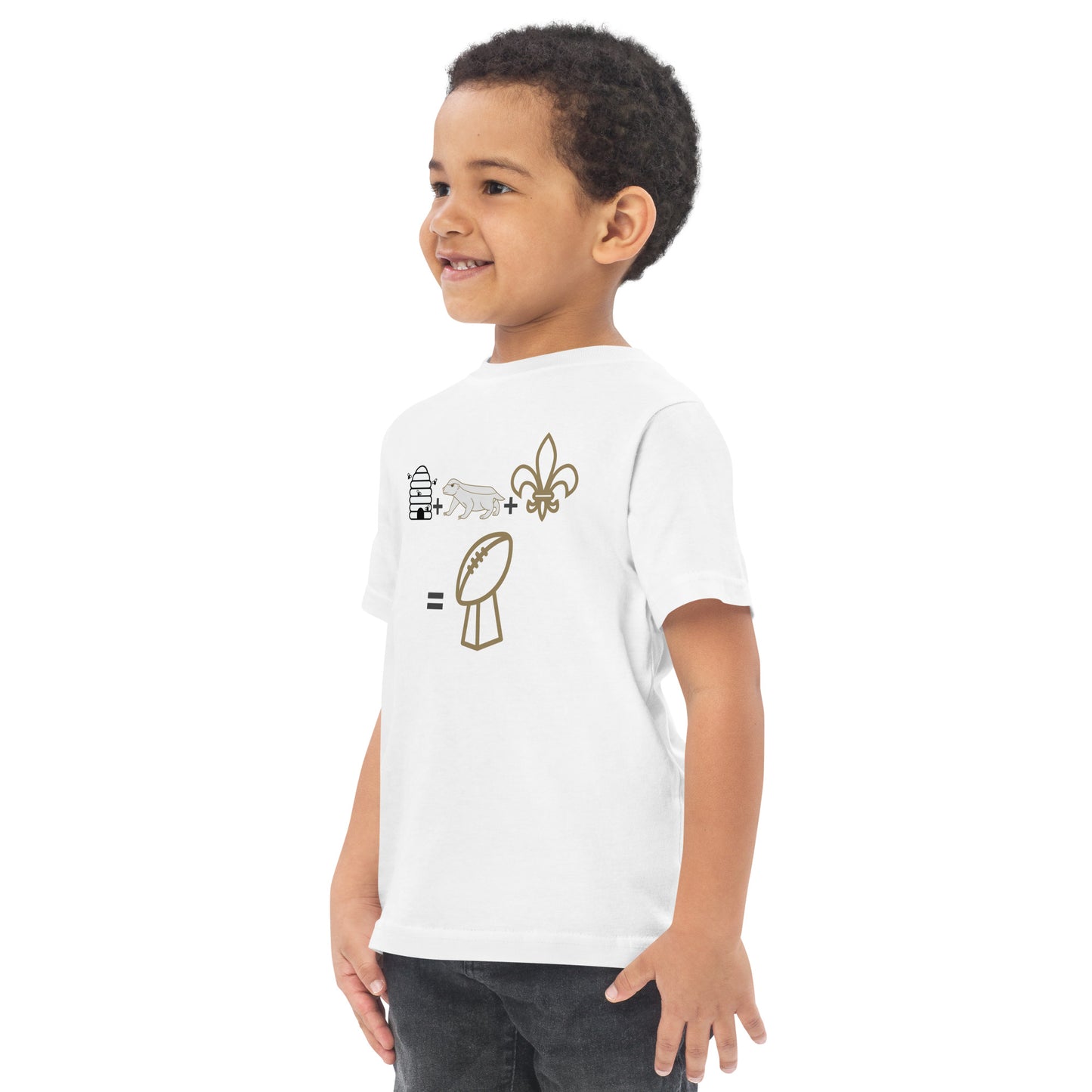 Toddler Honey + Badger + Flur De Lis = Champion T-Shirt