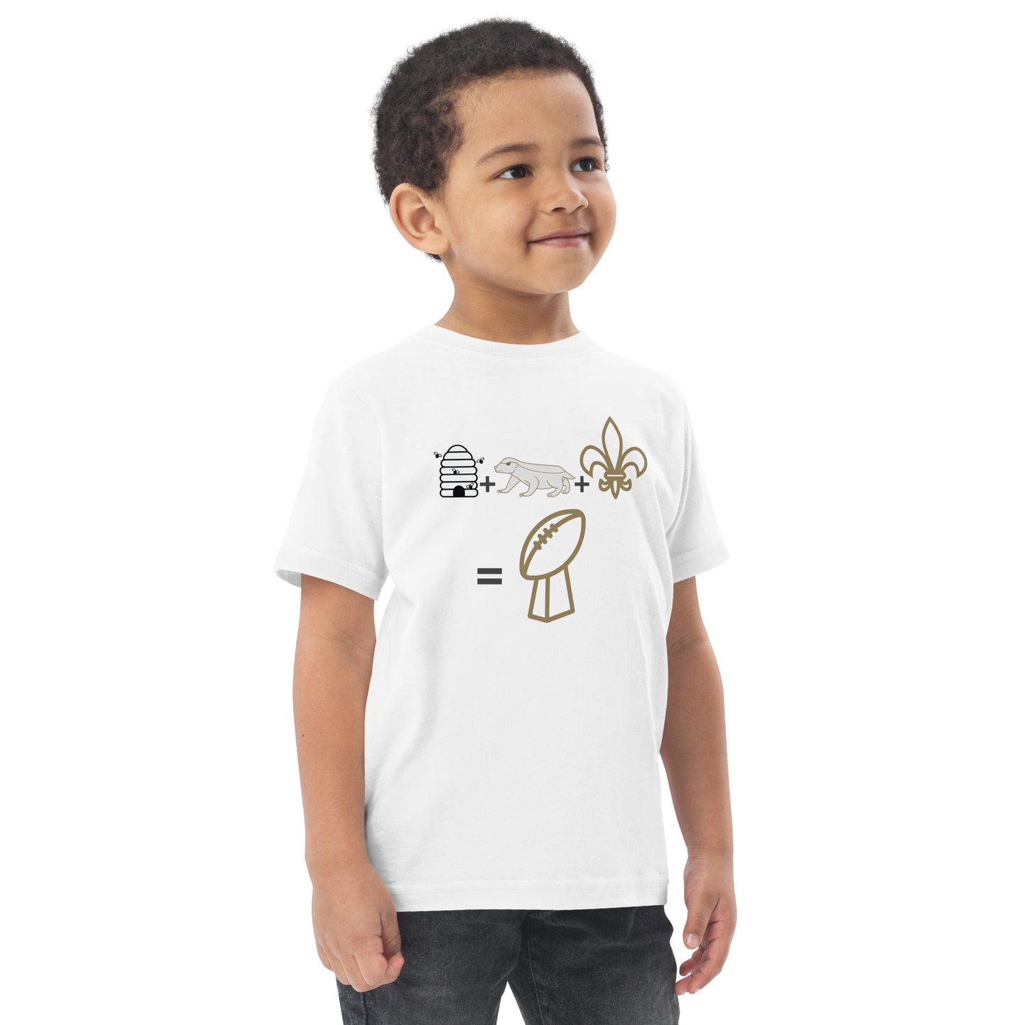 Toddler Honey + Badger + Flur De Lis = Champion T-Shirt