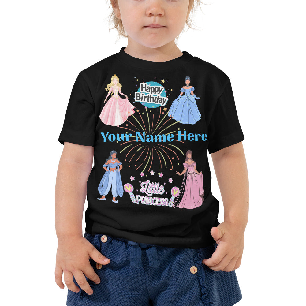 Personalized Little Princess Happy Birthday T-Shirt