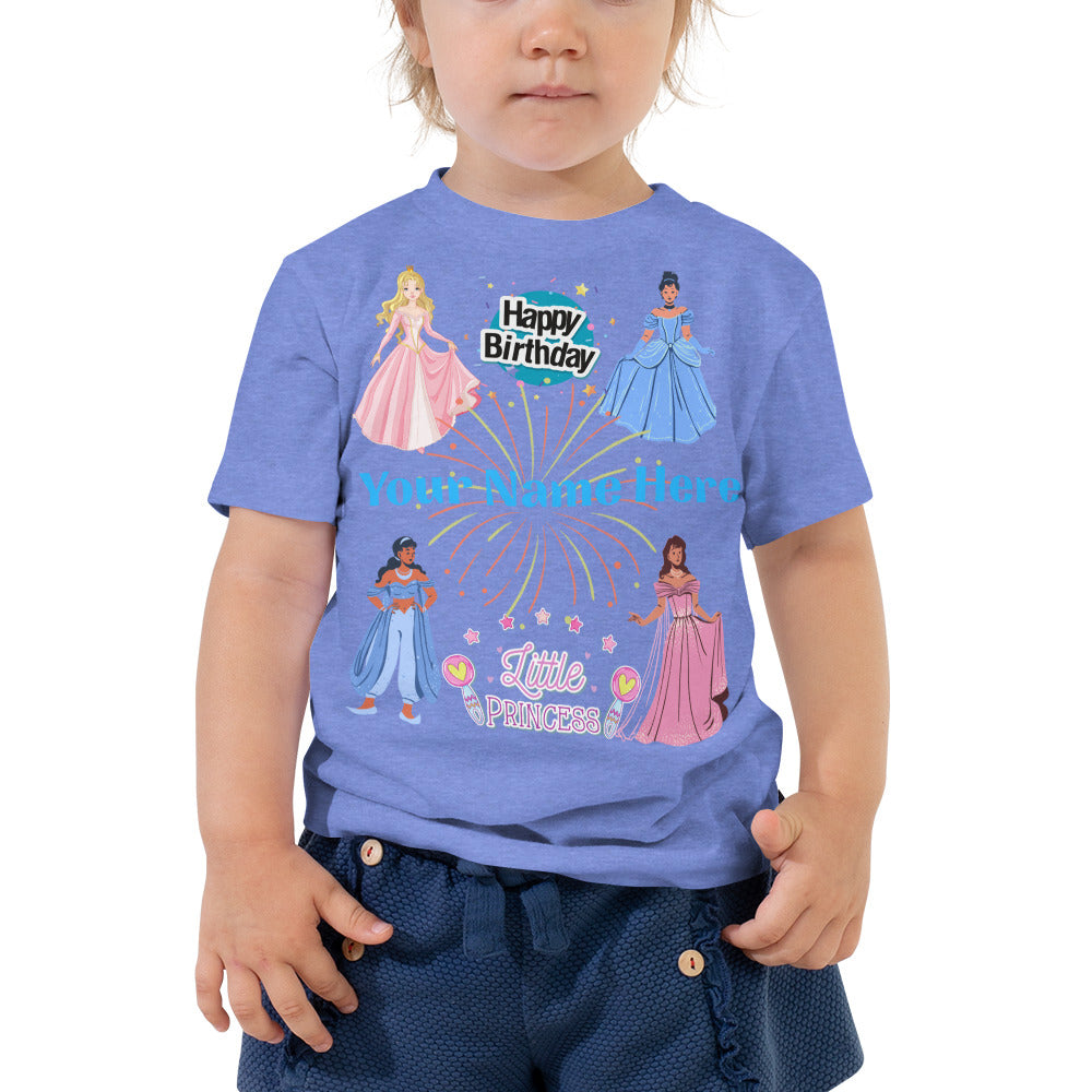 Personalized Little Princess Happy Birthday T-Shirt