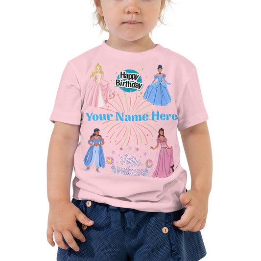 Personalized Little Princess Happy Birthday T-Shirt