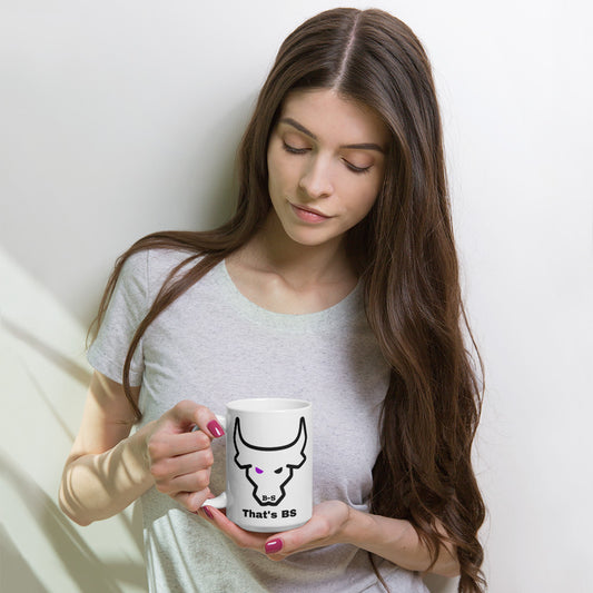 White Glossy Coffee Mug With Logo